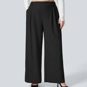 HALARA Elegant Black Wide-Leg Pants